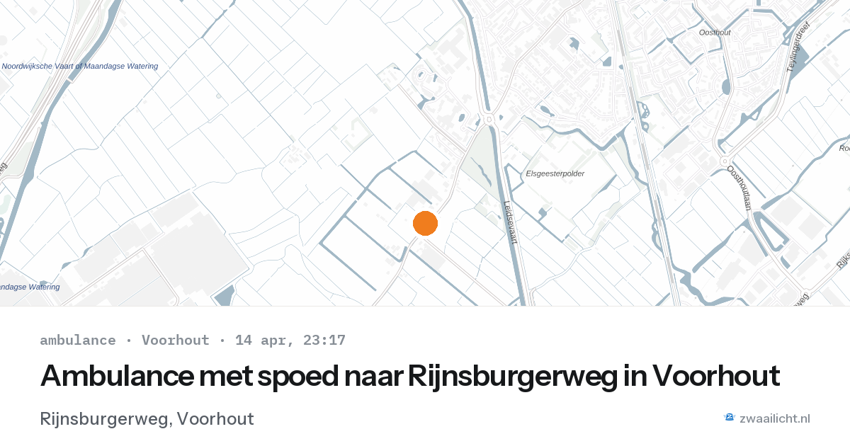 Ambulance met spoed naar Rijnsburgerweg in Voorhout — 14 apr 2026