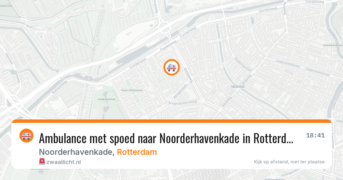 Ambulance met spoed naar Noorderhavenkade in Rotterdam — 28 mei 2026