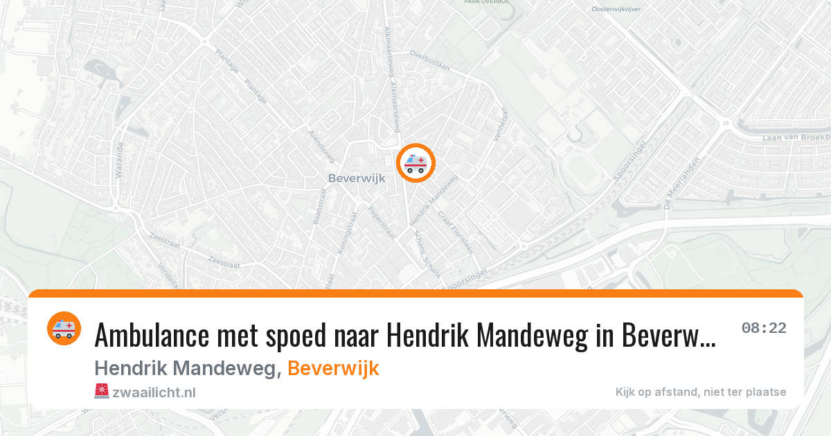 Ambulance met spoed naar Hendrik Mandeweg in Beverwijk — 28 mrt 2026
