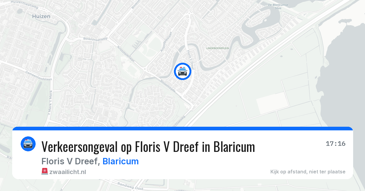 Verkeersongeval op Floris V Dreef in Blaricum — 27 mei 2026