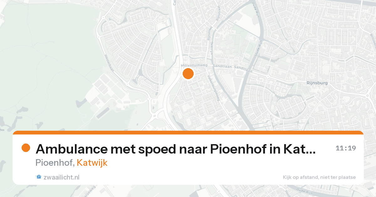 Ambulance met spoed naar Pioenhof in Katwijk — 23 aug 2026