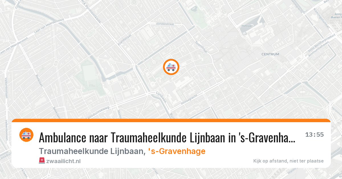 Ambulance naar Traumaheelkunde Lijnbaan in 's-Gravenhage — 2 feb 2026