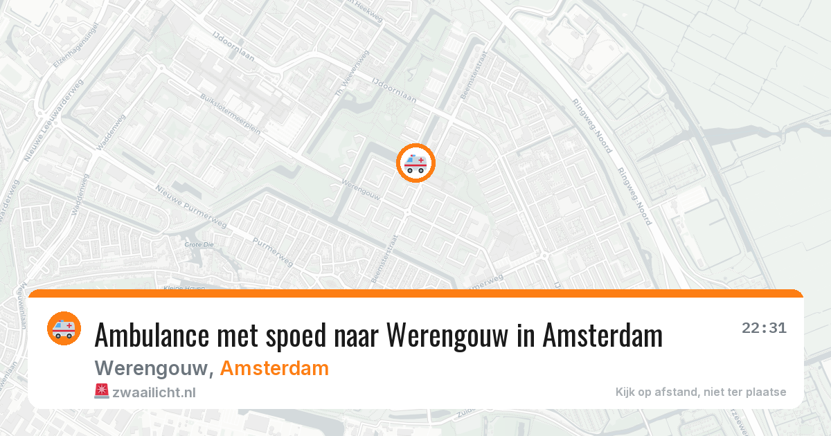 Ambulance met spoed naar Werengouw in Amsterdam — 13 aug 2026