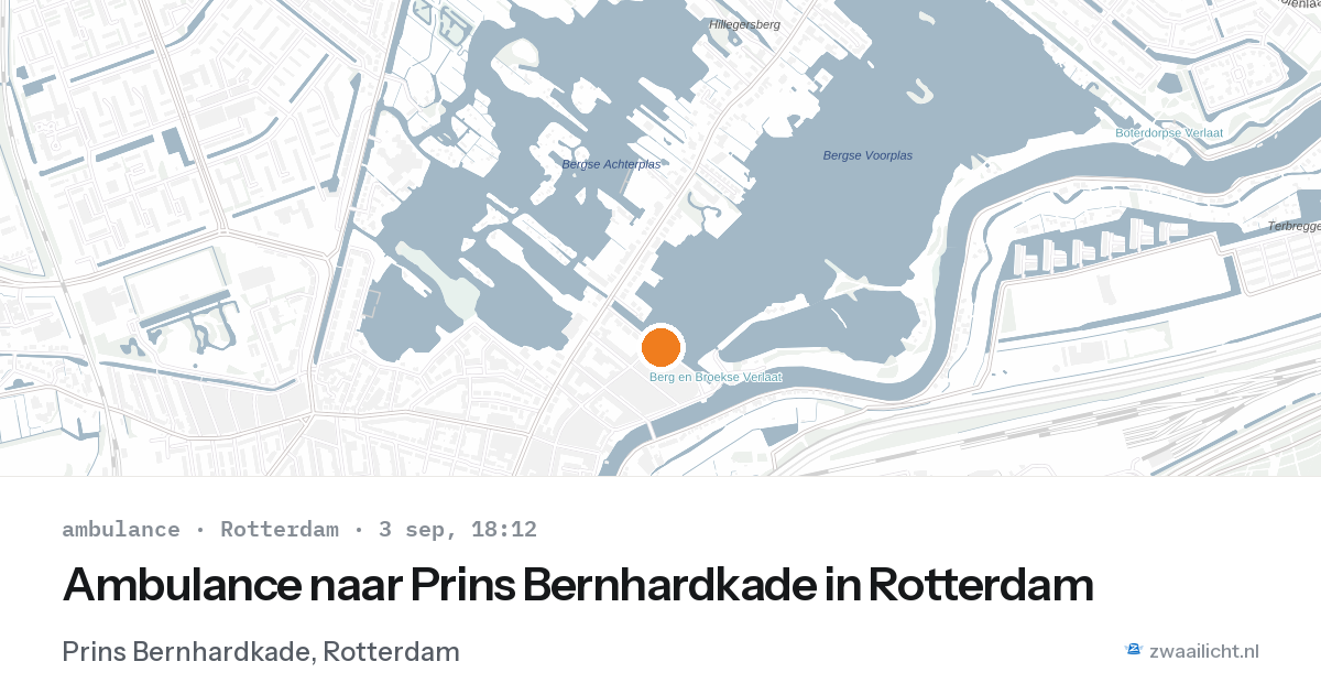 Ambulance naar Prins Bernhardkade in Rotterdam — 3 sep 2026