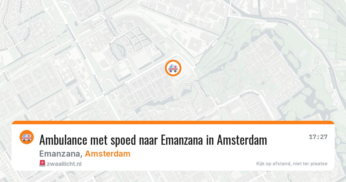 Ambulance met spoed naar Emanzana in Amsterdam — 29 jun 2026