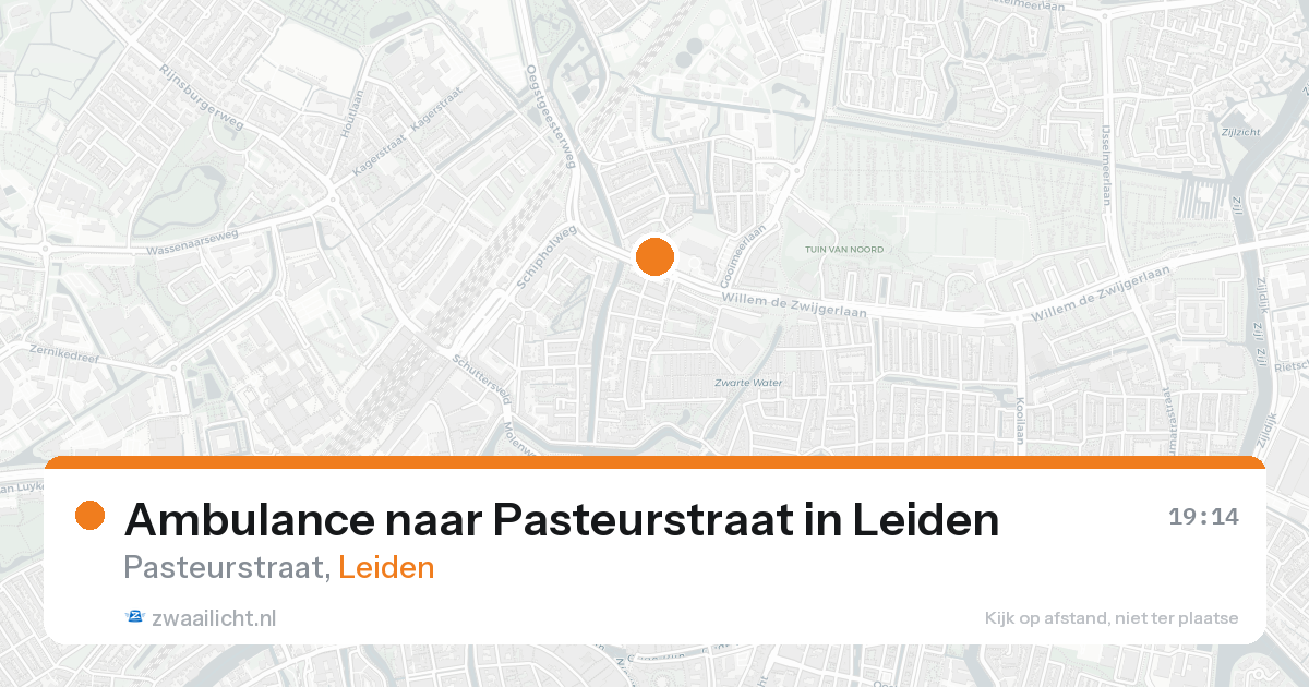 Ambulance naar Pasteurstraat in Leiden — 25 aug 2026