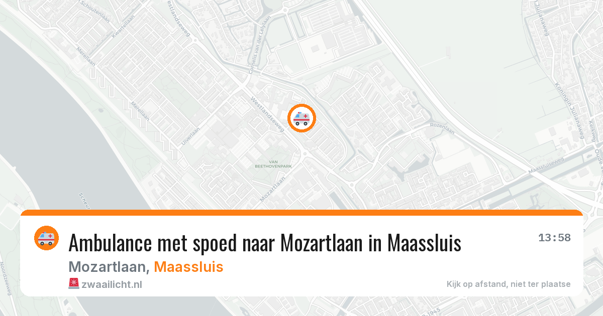 Ambulance met spoed naar Mozartlaan in Maassluis — 2 jun 2026