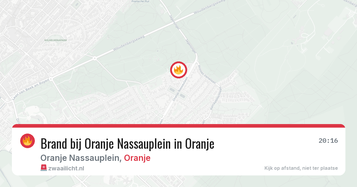 Brand bij Oranje Nassauplein in Oranje — 23 apr 2026