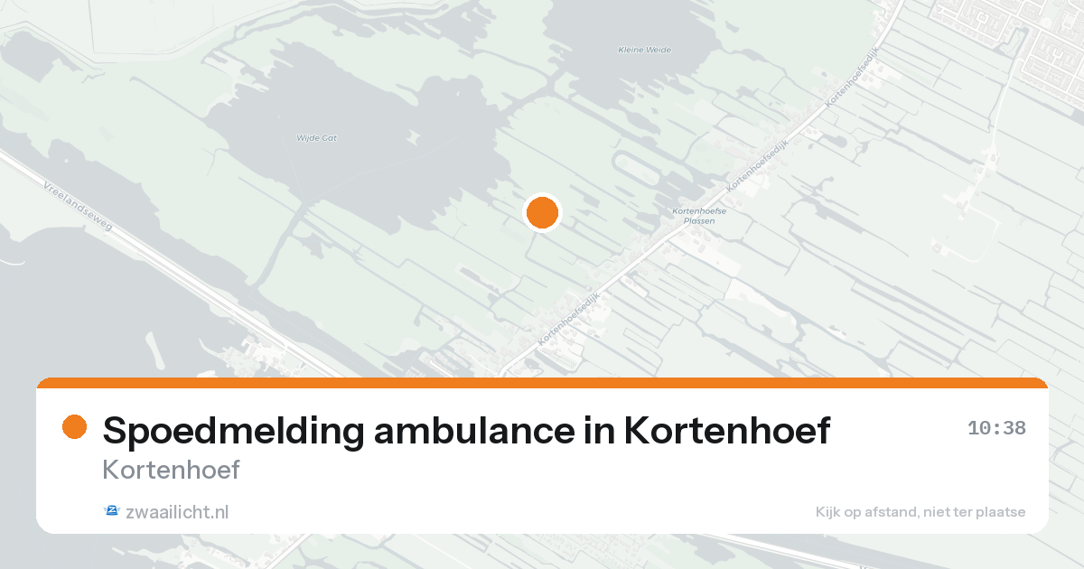 Spoedmelding ambulance in Kortenhoef — 16 aug 2026