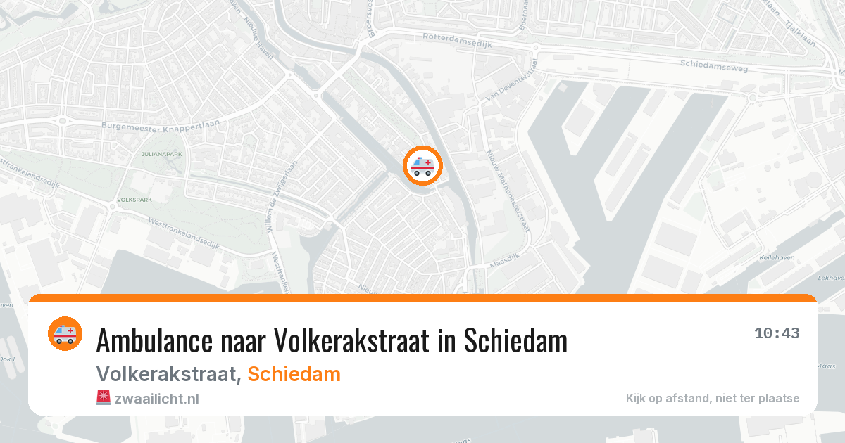 Ambulance naar Volkerakstraat in Schiedam — 25 jun 2026
