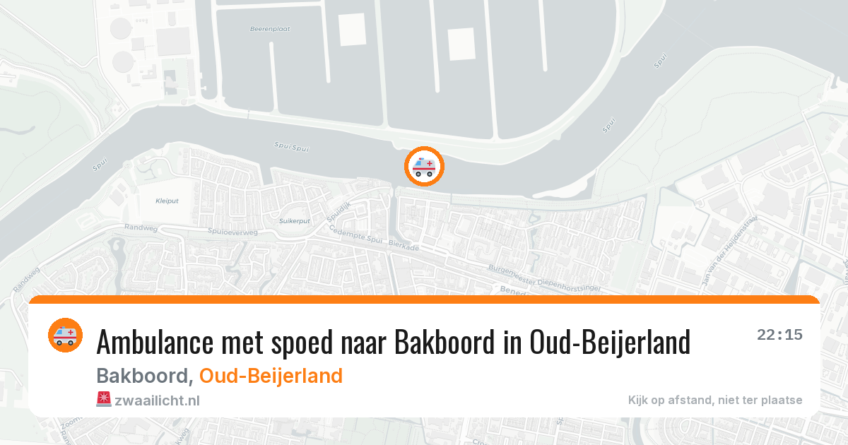 Ambulance met spoed naar Bakboord in Oud-Beijerland — 8 aug 2026