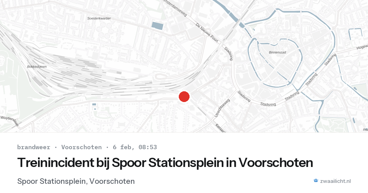 Treinincident bij Spoor Stationsplein in Voorschoten — 6 feb 2026