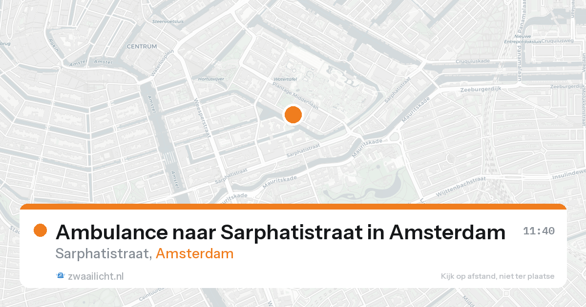 Ambulance naar Sarphatistraat in Amsterdam — 21 aug 2026