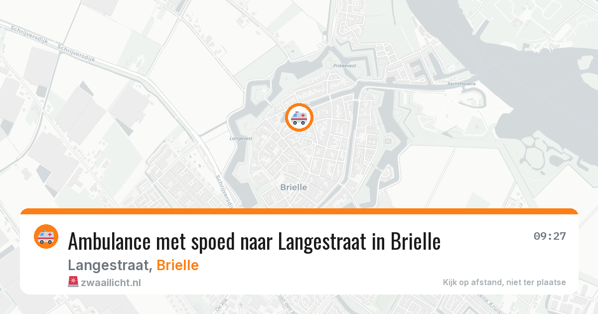 Ambulance met spoed naar Langestraat in Brielle — 9 jul 2026