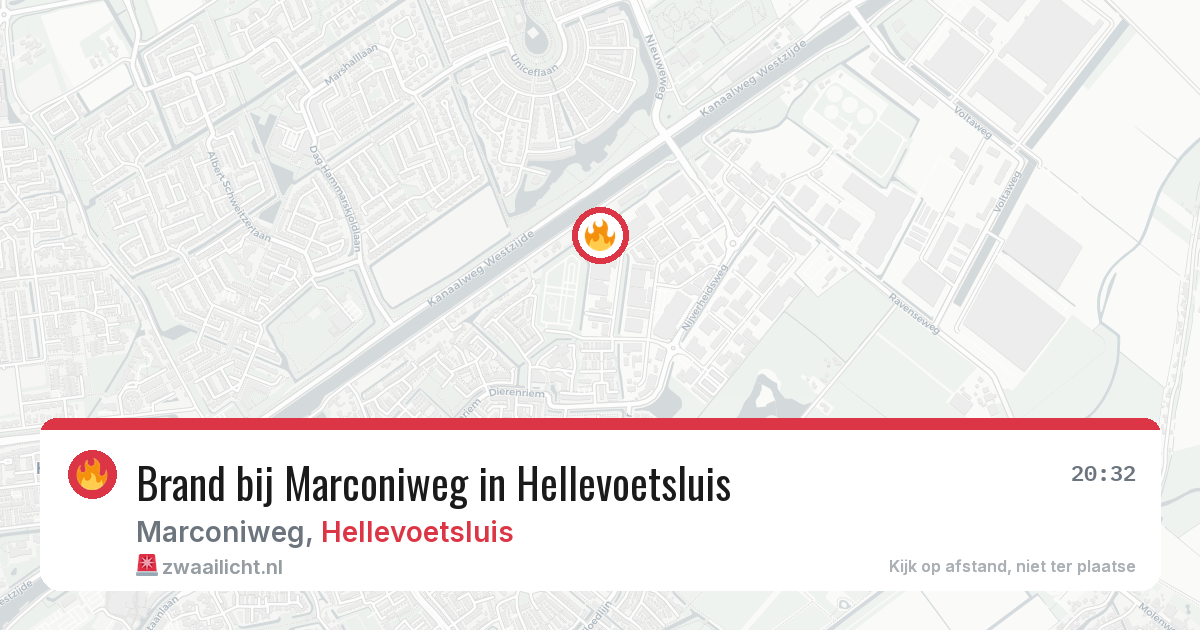 Brand bij Marconiweg in Hellevoetsluis — 7 jun 2026