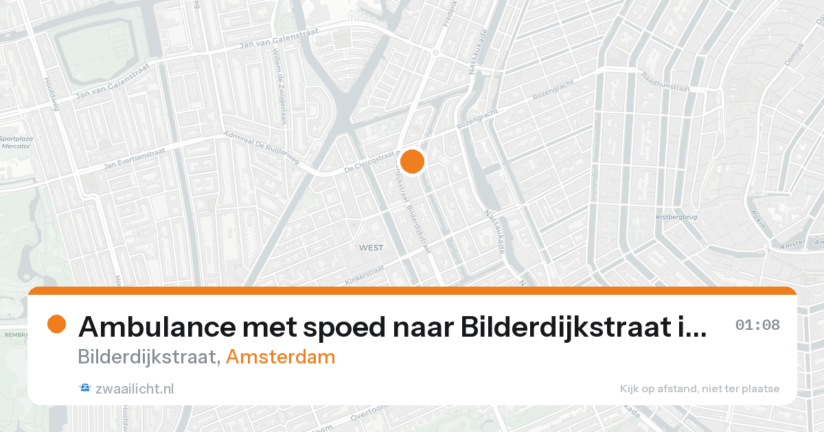 Ambulance met spoed naar Bilderdijkstraat in Amsterdam — 31 jan 2026