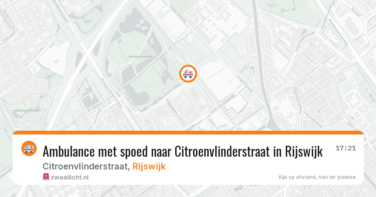 Ambulance met spoed naar Citroenvlinderstraat in Rijswijk — 25 mei 2026