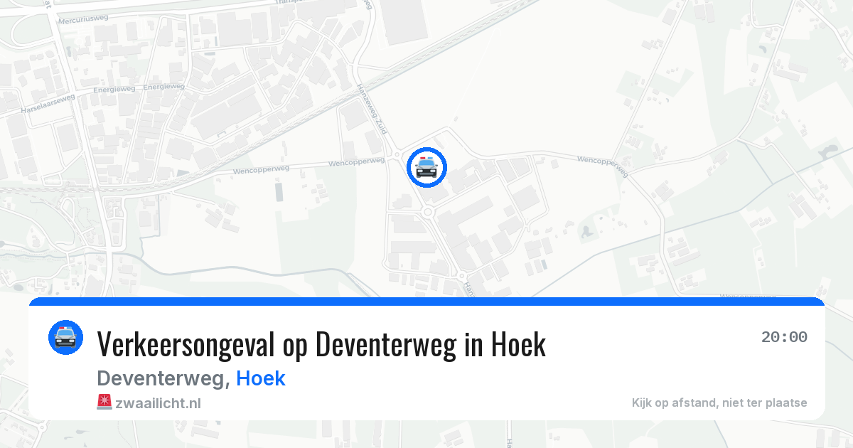 Verkeersongeval op Deventerweg in Hoek — 22 jun 2026