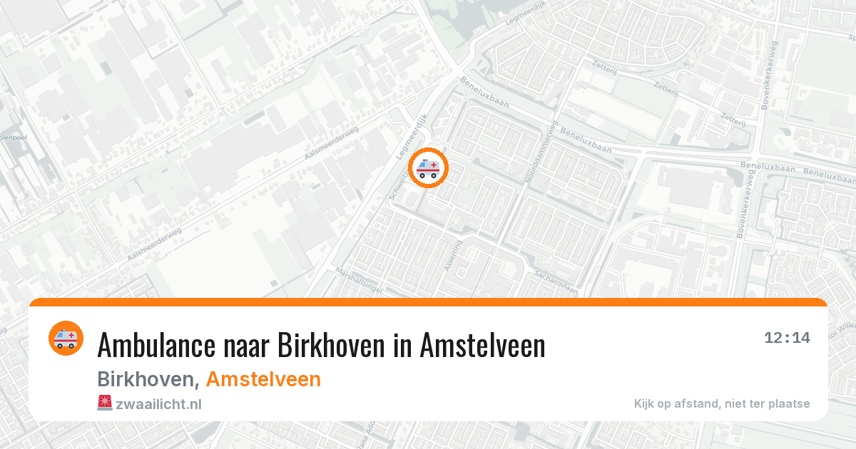 Ambulance naar Birkhoven in Amstelveen — 19 jun 2026