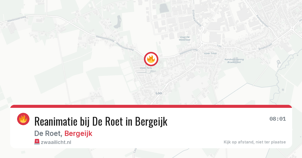 Reanimatie bij De Roet in Bergeijk — 29 jun 2026