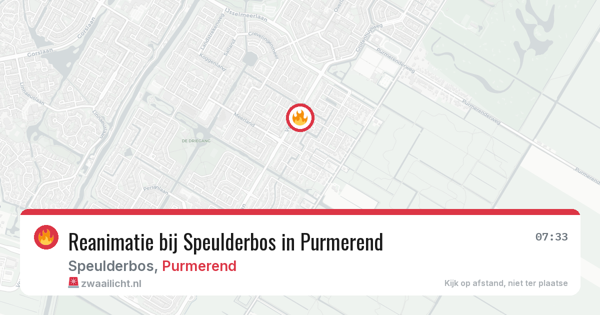 Reanimatie bij Speulderbos in Purmerend — 27 jan 2026