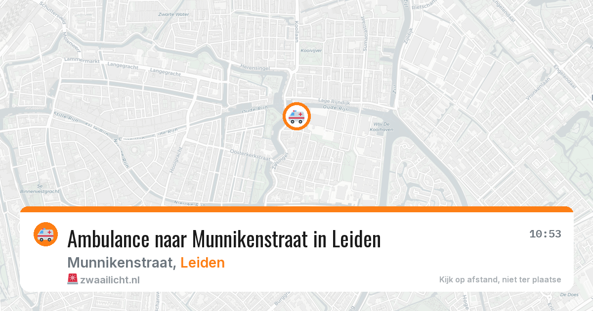 Ambulance naar Munnikenstraat in Leiden — 14 jul 2026