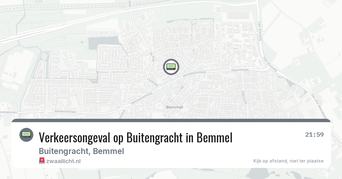 Verkeersongeval op Buitengracht in Bemmel — 11 jun 2026