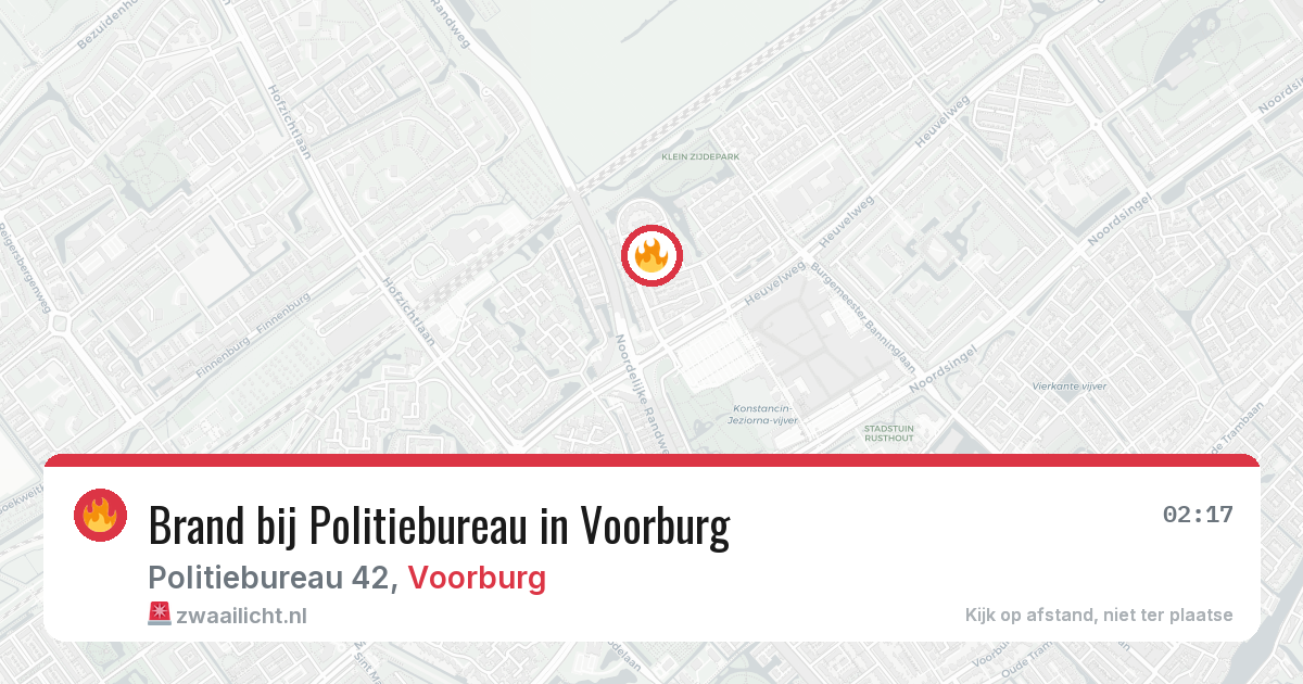 Brand bij Politiebureau in Voorburg — 24 mrt 2026