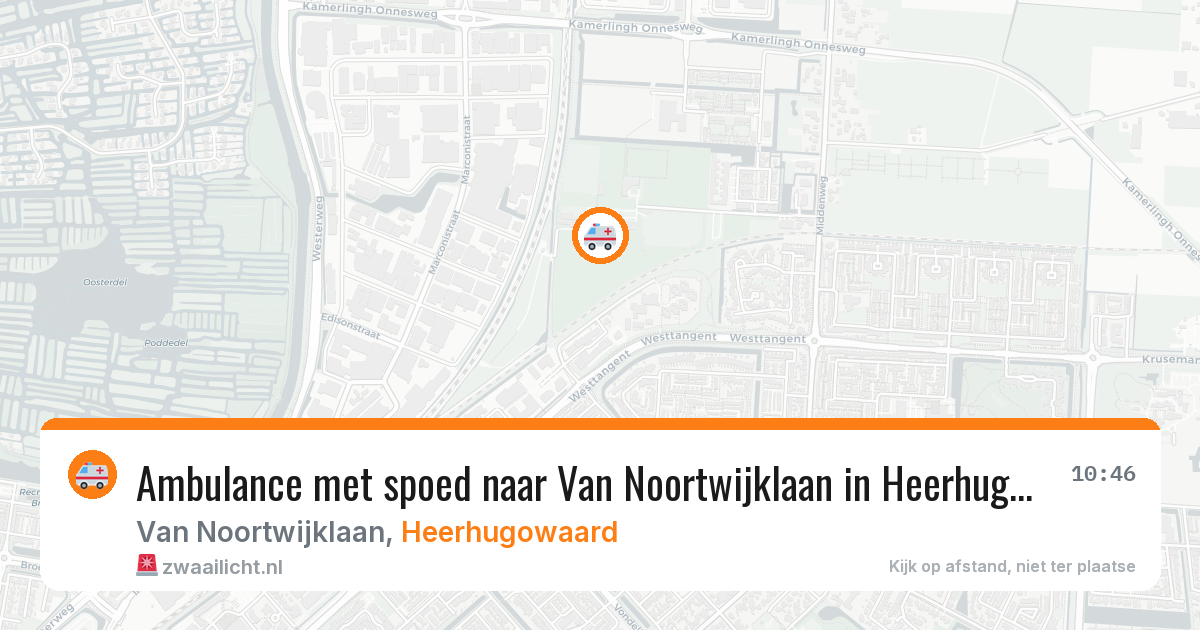 Ambulance met spoed naar Van Noortwijklaan in Heerhugowaard — 17 mrt 2026
