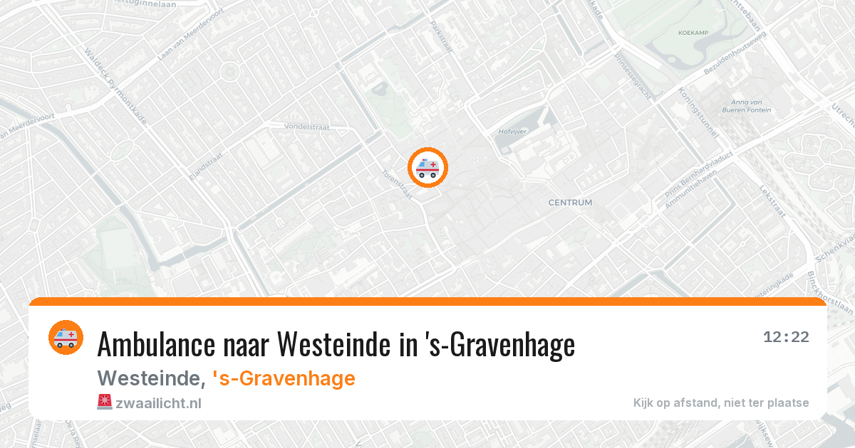 Ambulance naar Westeinde in 's-Gravenhage — 27 apr 2026