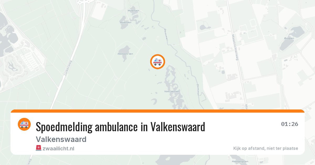 Spoedmelding ambulance in Valkenswaard — 10 aug 2026