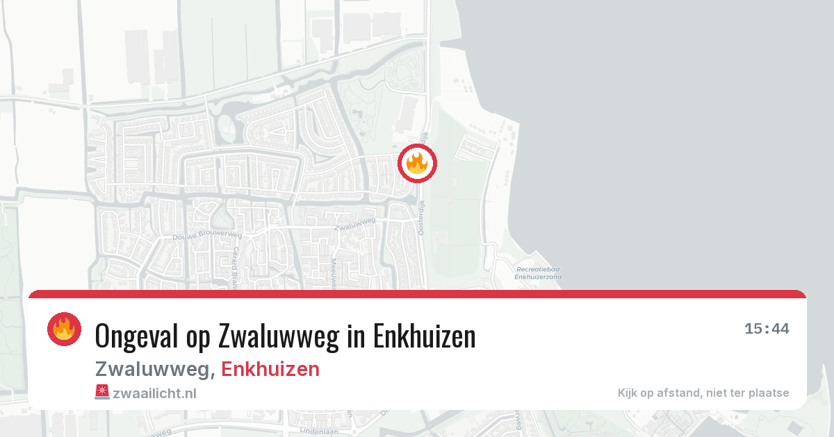 Ongeval op Zwaluwweg in Enkhuizen — 7 mei 2026