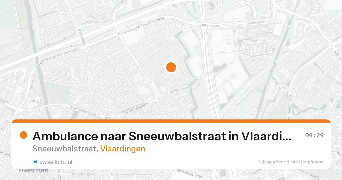 Ambulance naar Sneeuwbalstraat in Vlaardingen — 19 aug 2026