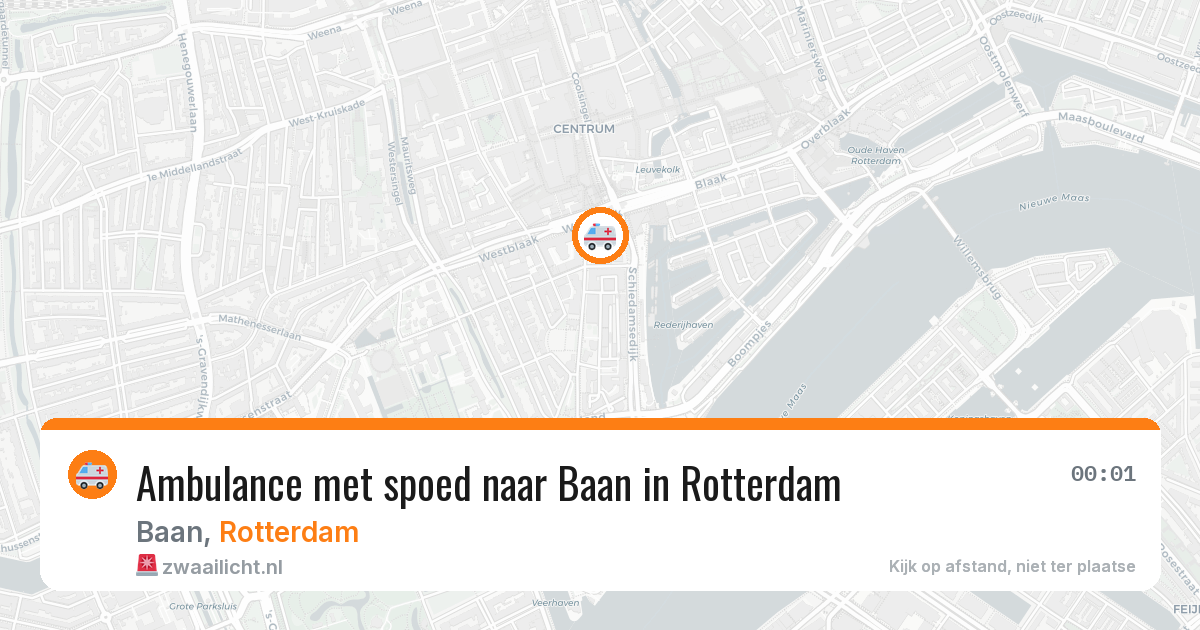 Ambulance met spoed naar Baan in Rotterdam — 3 jul 2026