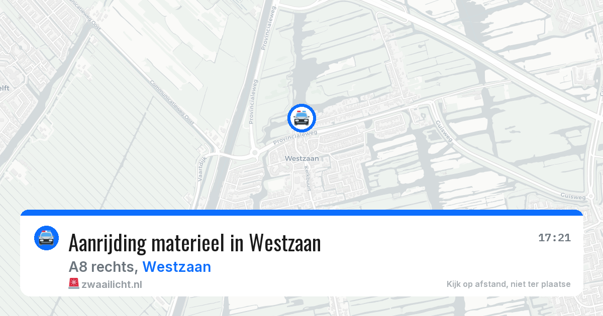 Aanrijding materieel in Westzaan — 27 jul 2026