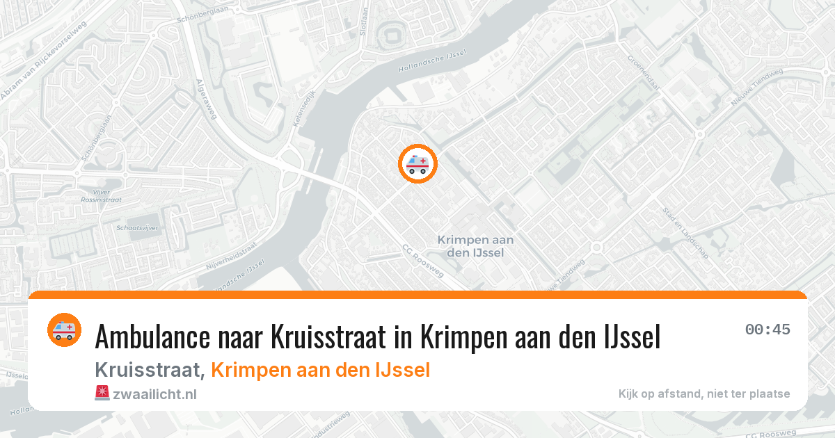 Ambulance naar Kruisstraat in Krimpen aan den IJssel — 29 jul 2026