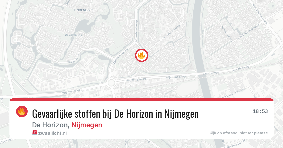 Gevaarlijke stoffen bij De Horizon in Nijmegen — 20 apr 2026