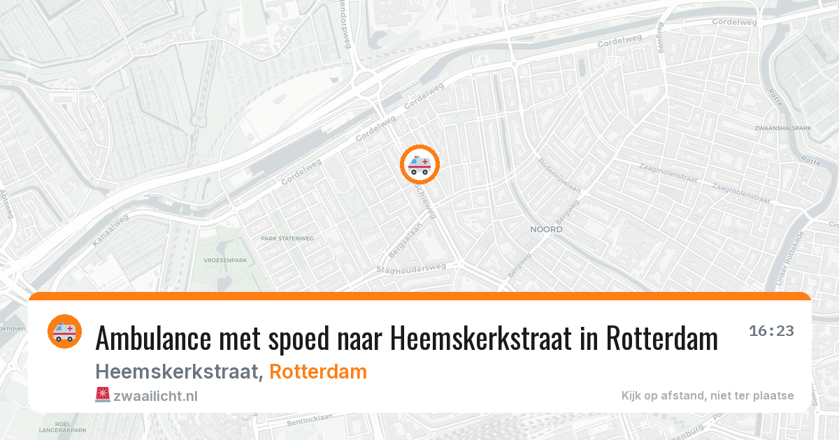 Ambulance met spoed naar Heemskerkstraat in Rotterdam — 1 mei 2026