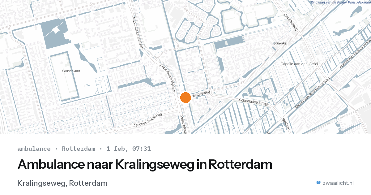 Ambulance naar Kralingseweg in Rotterdam — 1 feb 2026