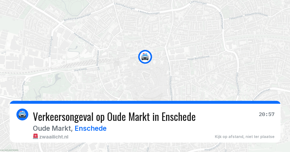 Verkeersongeval op Oude Markt in Enschede — 13 apr 2026