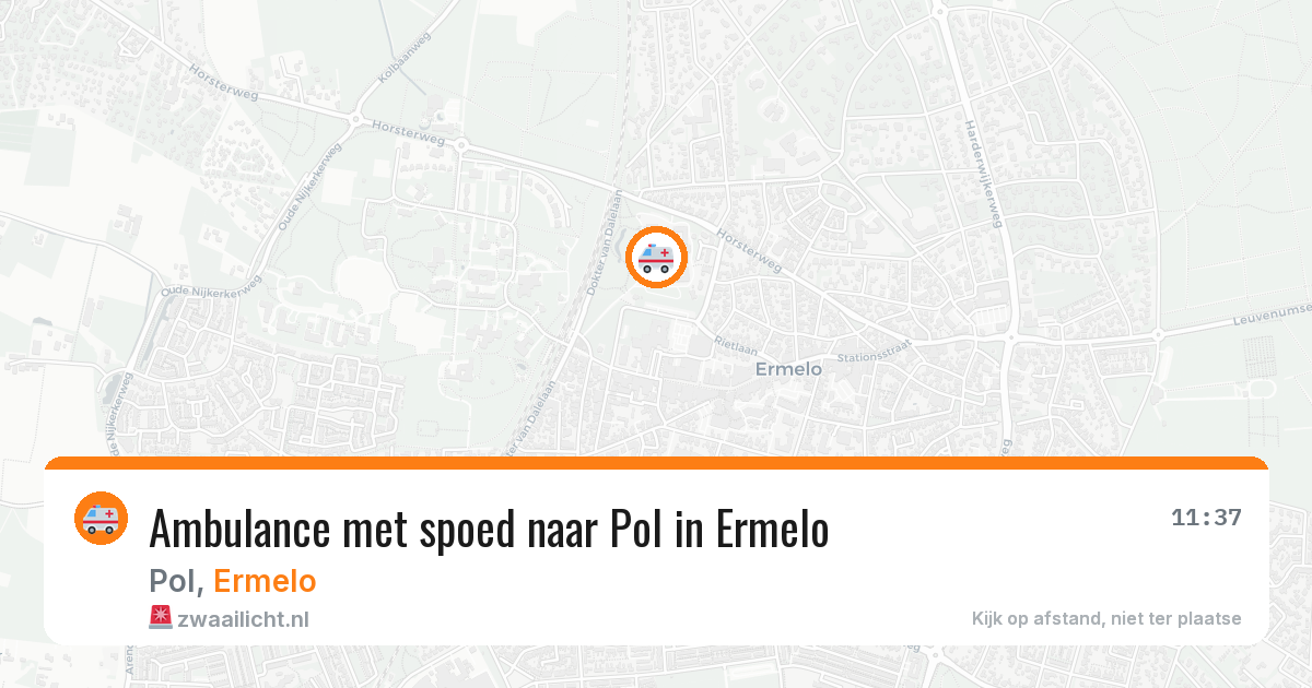 Ambulance met spoed naar Pol in Ermelo — 5 aug 2026