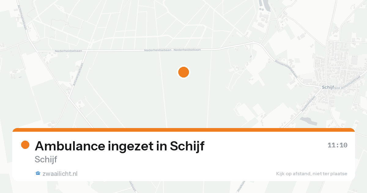 Ambulance ingezet in Schijf — 15 aug 2026