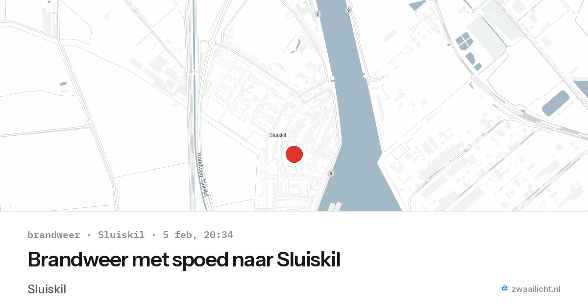 Brandweer met spoed naar Sluiskil — 5 feb 2026 | 🚨 Zwaailicht.nl