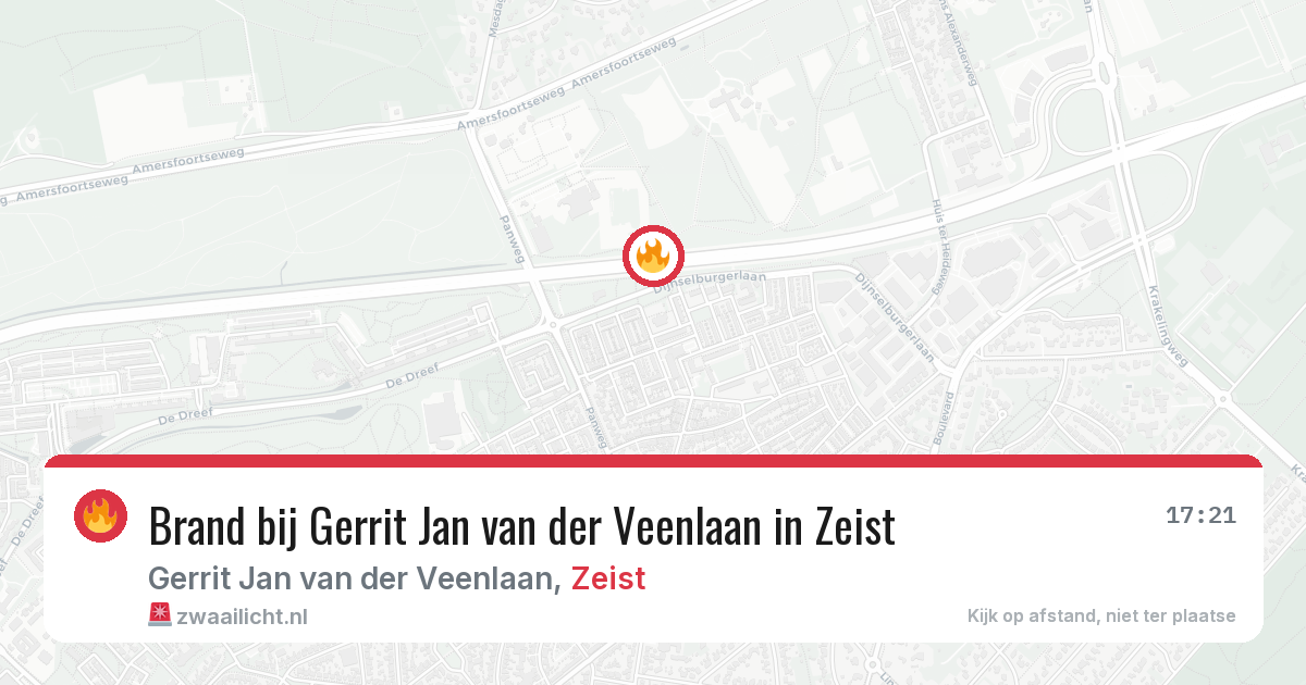 Brand bij Gerrit Jan van der Veenlaan in Zeist — 9 jul 2026