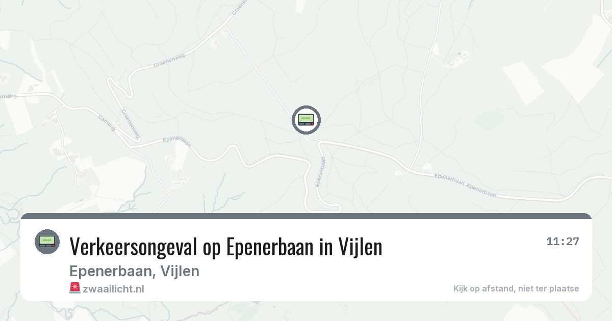 Verkeersongeval op Epenerbaan in Vijlen — 25 jul 2026