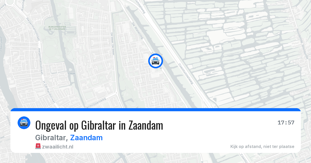 Ongeval op Gibraltar in Zaandam — 31 mei 2026