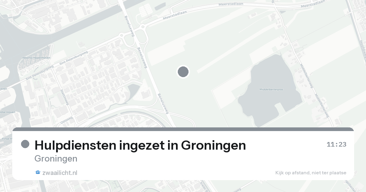 Hulpdiensten ingezet in Groningen — 22 aug 2026 | 🚨 Zwaailicht.nl