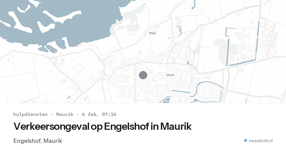 Verkeersongeval op Engelshof in Maurik — 6 feb 2026