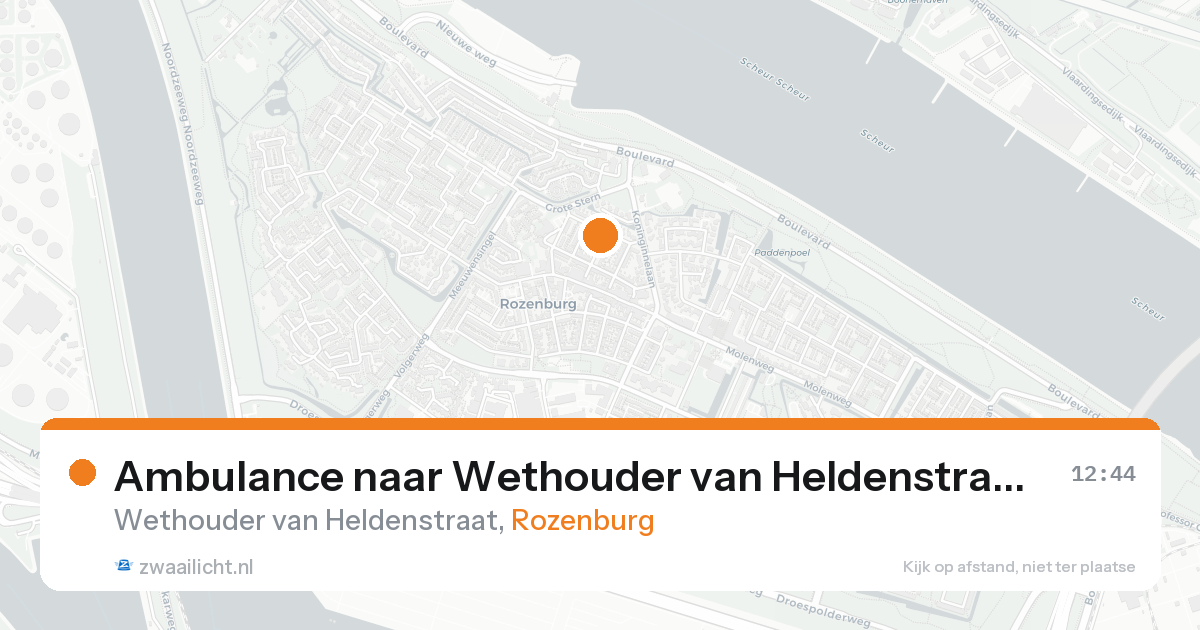 Ambulance naar Wethouder van Heldenstraat in Rozenburg — 21 aug 2026