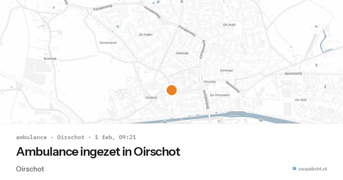 Ambulance ingezet in Oirschot — 1 feb 2026